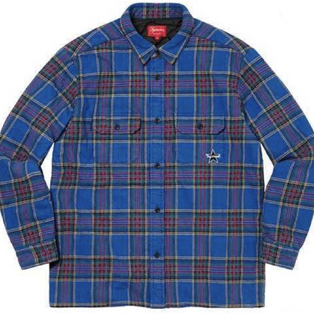 Supreme Quilted Plaid Flannel Shirt 　L