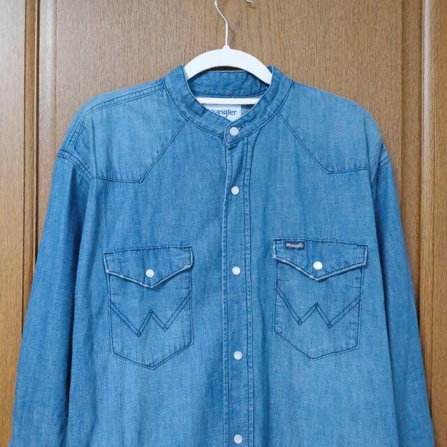 ￥14190カラーSHIPS Wrangler ノーカラーデニムシャツワンピース