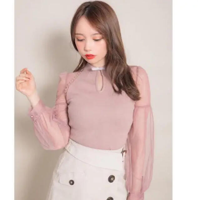 Bubbles - and mary シアースリーブチョーカートップス ベージュの通販 by ♡aN's shop♡|バブルスならラクマ Bubbles - and mary シアースリーブチョーカートップス ベージュの通販 by ♡aN's shop♡|バブルスならラクマ