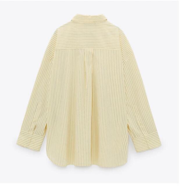 ZARA(ザラ)のZARA イエロー　ストライプシャツ レディースのトップス(シャツ/ブラウス(長袖/七分))の商品写真