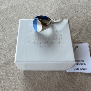 マルタンマルジェラ(Maison Martin Margiela)のL新品 メゾン マルジェラ メンズ ツートーン リング 指輪 シルバー ブルー (リング(指輪))