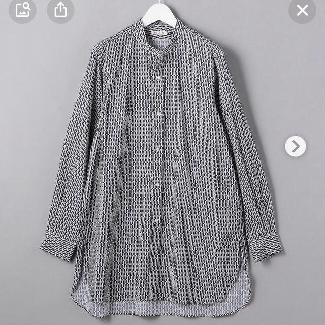 COMOLI(コモリ)の21aw heugn print rob バンドカラーシャツ メンズのトップス(シャツ)の商品写真