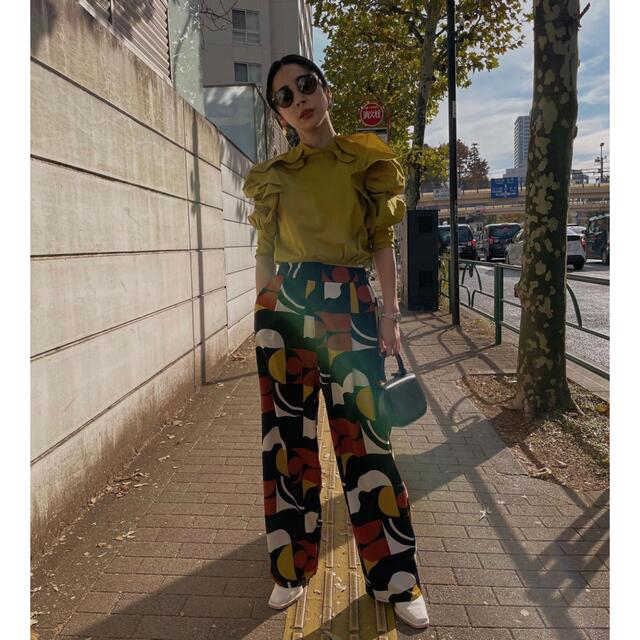 Ameri VINTAGE - INDIVIDUAL GEOMETRIC PATTERN PANTSの通販 by sonmin