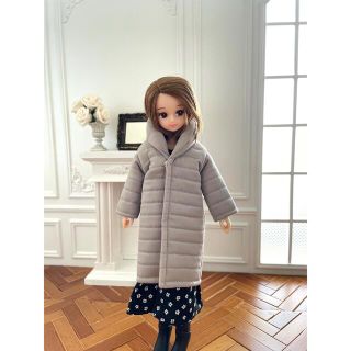 ショールカラーロングダウンコート（グレー）リカちゃん服の通販 by ...