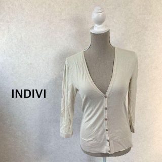 インディヴィ(INDIVI)のINDIVI 薄手ニット レディーストップス(カーディガン)