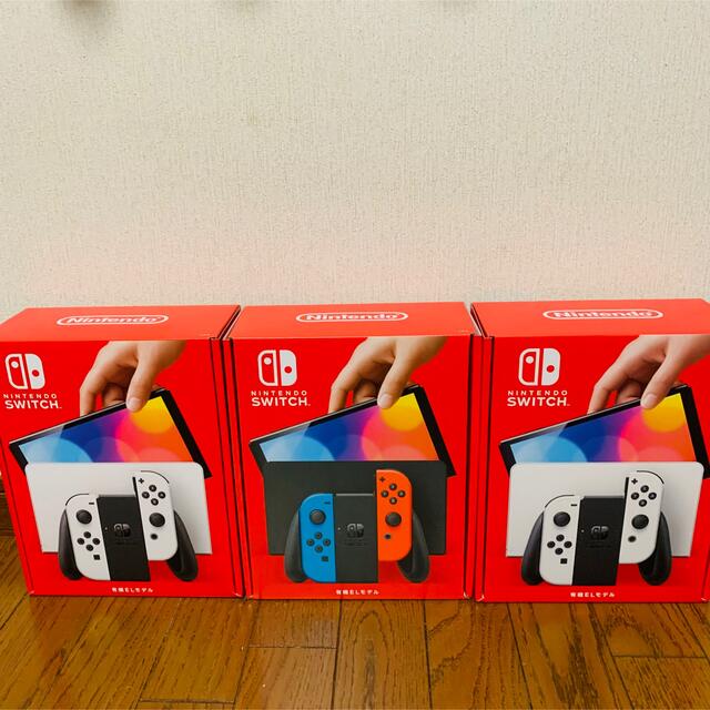 人気ショップ Nintendo Switch　有機ELモデル3台　ホワイト2台ネオン1台 Nintendo - Switch 家庭用ゲーム機本体