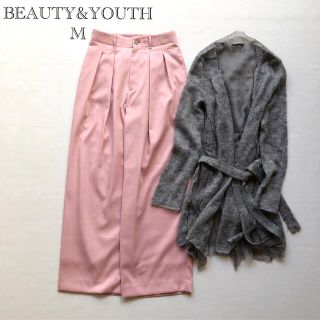 ビューティアンドユースユナイテッドアローズ(BEAUTY&YOUTH UNITED ARROWS)の841ビューティー＆ユース ピンクギャザーとろみ落ち感♡キレイめタックパンツ M(その他)