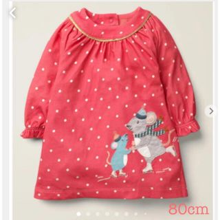 ボーデン(Boden)のmini boden ♡ ワンピース ドット ローズ ネズミ クリスマス(ワンピース)