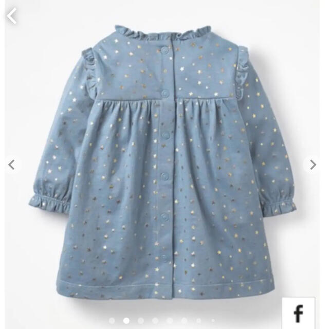 Boden(ボーデン)のmini boden ♡ ワンピース ペールブルー 星 ゴールド キッズ/ベビー/マタニティのベビー服(~85cm)(ワンピース)の商品写真