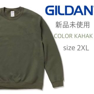 ギルタン(GILDAN)の新品未使用 ギルダン 無地 トレーナー スウェット カーキ ミリタリー XXL(スウェット)