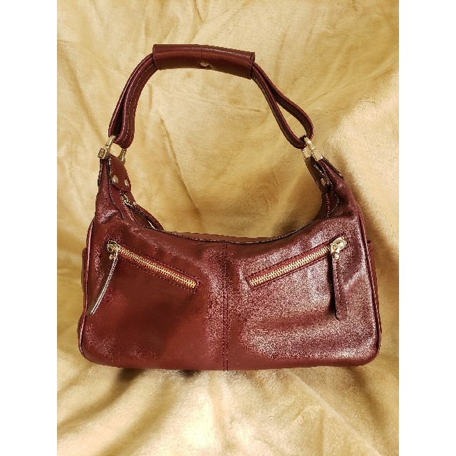 TOD'S - 【極美品】TOD'S トッズ セミショルダーレザーバッグ ボルドー