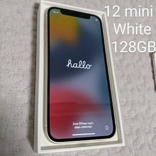 アイフォーン(iPhone)のiPhone12 mini 128GB 白 SIMロック解除済(スマートフォン本体)