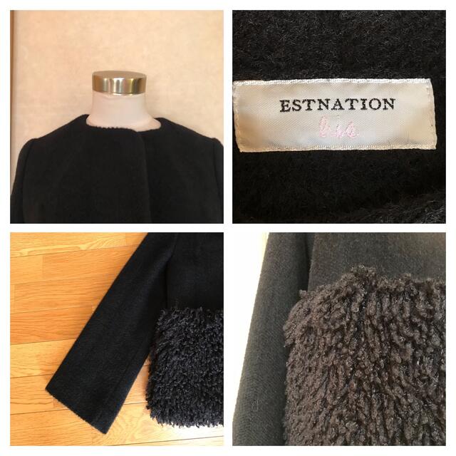 ESTNATION(エストネーション)のESTNATION bis♥︎ノーカラージャケットコート♥︎ レディースのジャケット/アウター(ノーカラージャケット)の商品写真