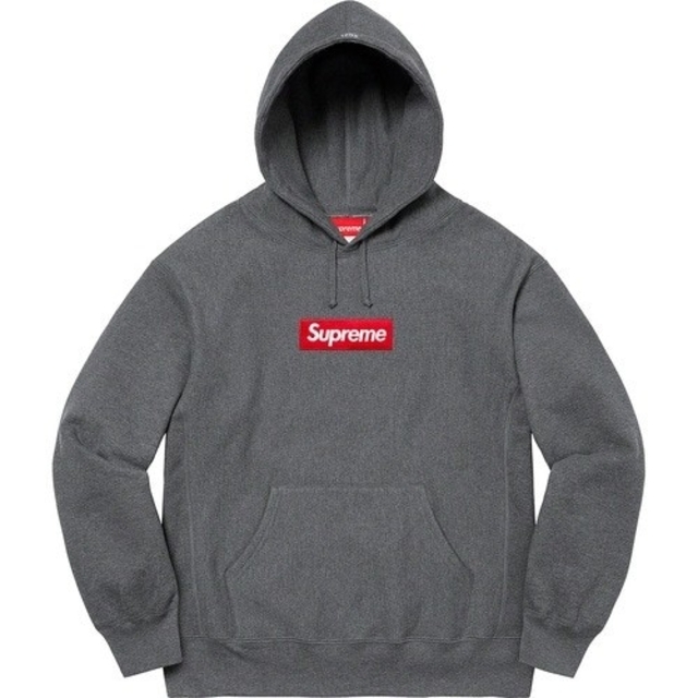 Box Logo Hooded Sweatshirt Charcoal XL