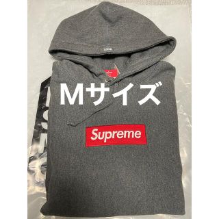 シュプリーム(Supreme)のsupreme box logo hooded チャコール　mサイズ(パーカー)