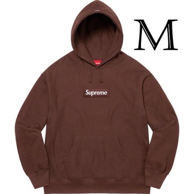 DarkBrownサイズSupreme Box Logo Hooded Sweatshirt ブラウン