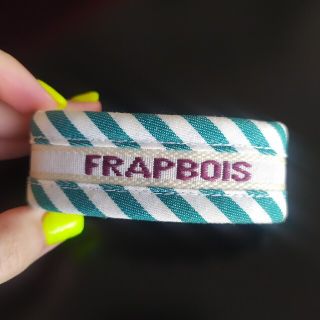 フラボア(FRAPBOIS)のFrapbois ブレスレット　青　ブルー　白　ホワイト　ストライプ(ブレスレット/バングル)