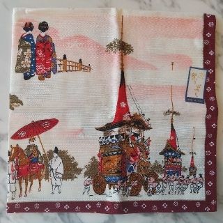 新品♡京祭りばやし♡ハンカチ 風呂敷 京都 レッド(ハンカチ)