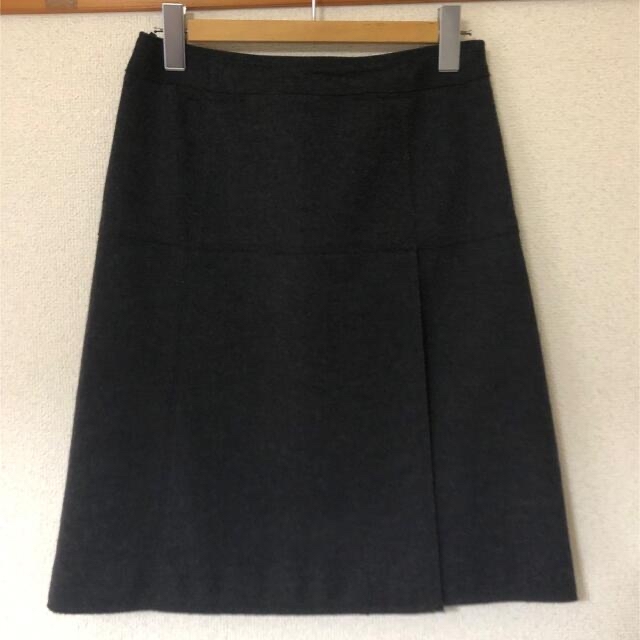 自由区(ジユウク)の自由区　台形ラップ風スカート　36 レディースのスカート(ひざ丈スカート)の商品写真