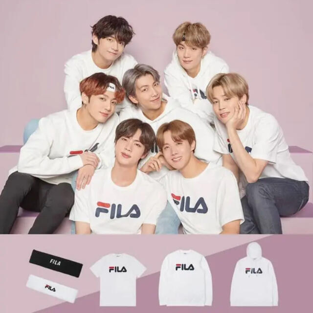 タグ付き！新品！FILA スウェット　白　トレーナー　BTS 着用