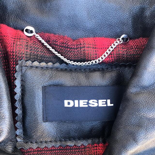 DIESEL(ディーゼル)の希少 DIESEL 17AW アーカイブ ディーゼル レザー ジャケット ジップ メンズのジャケット/アウター(レザージャケット)の商品写真