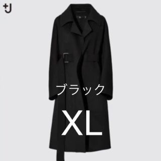 ユニクロ(UNIQLO)のUNIQLO +J カシミヤブレンドラップロングコートXL ブラック(ロングコート)