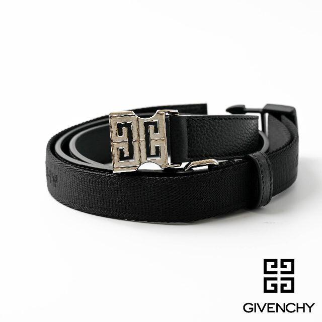 新品 Givenchy 4G グレインカーフスキン ジャカードキャンバス ベルト