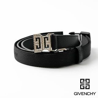 ジバンシィ(GIVENCHY)の新品 Givenchy 4G グレインカーフスキン ジャカードキャンバス ベルト(ベルト)