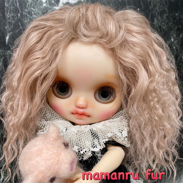 blythe _wm-472サーモンベージュ⭐️チベットラムウィッグ