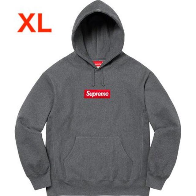 supreme box logo hooded charcoal XL