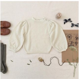 キャラメルベビー&チャイルド(Caramel baby&child )のSOORPLOOM Agnes sweater (natural)(ニット)