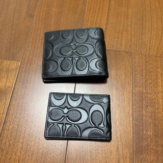 コーチ 黒財布&ポーチ セット