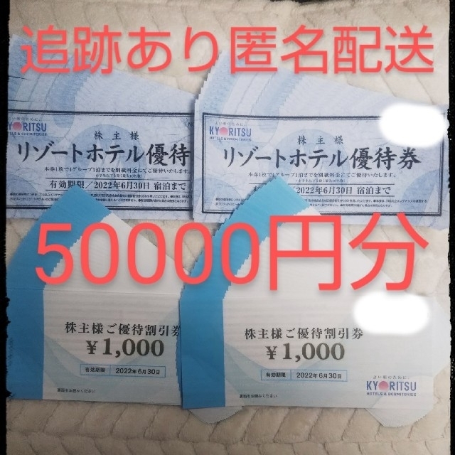 共立メンテナンス 株主優待割引券 50000円分 ドーミーイン 共立リゾート