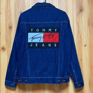 トミーヒルフィガー(TOMMY HILFIGER)の90sオールド トミーヒルフィガー ビッグフラッグ デニムジャケット ジージャン(Gジャン/デニムジャケット)