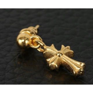 クロムハーツ(Chrome Hearts)のシルバー925 金18KGP クロスピアス 18K ドロップピアス アラベスク(ピアス(片耳用))