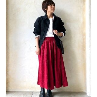 nest Robe - ネストローブ♡リネンギャザースカートの通販 by ぽん