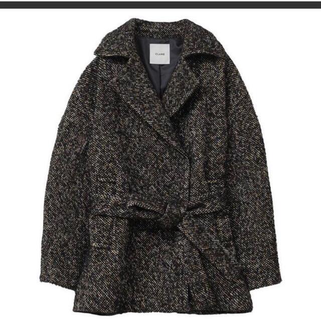 ジャケット/アウターCLANE MIX LOOP TWEED BOX COAT  1