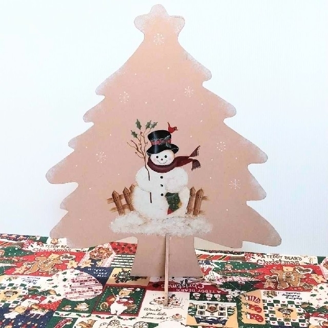 ツリー 雪だるま トールペイント クリスマス 飾り インテリアの ツリー 雪だるま トールペイント クリスマス 飾り インテリアの