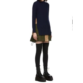 woolknitGrosgraindress サカイ ニット ワンピース