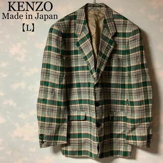 ケンゾー(KENZO)の日本製 KENZO テーラードジャケット チェック柄 オールド ケンゾー(テーラードジャケット)