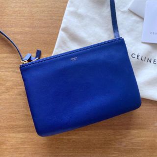 セリーヌ(celine)の【4日間限定値下げ】CELINE(セリーヌ) トリオバッグ ブルー(ショルダーバッグ)