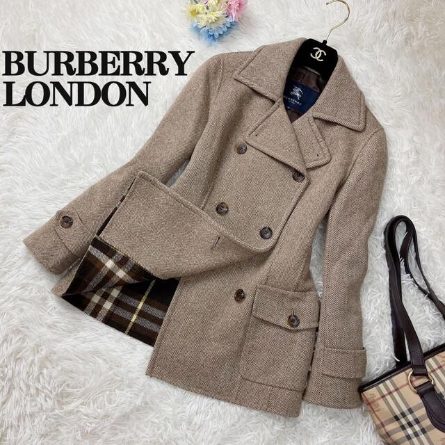 お年玉セール特価】 美品 バーバリーロンドン ピーコート カシミヤ混