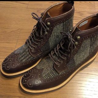 リーガル(REGAL)の新品　REGAL standard &Harris Tweed コラボブーツ(その他)