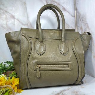 美品✨CELINE ラゲージ マイクロ ショッパー 本革 スウェード 黒