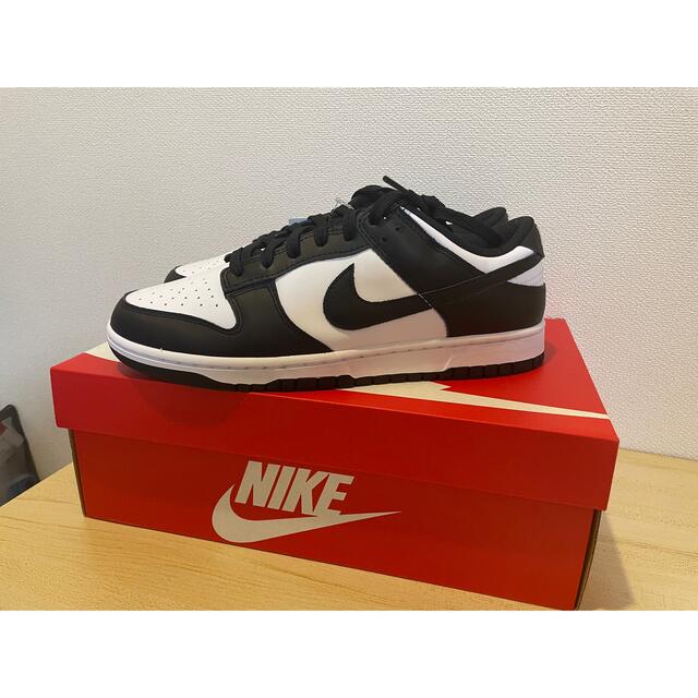 靴/シューズNIKE WMNS DUNK LOW WHITE/BLACK/パンダ28.5cm