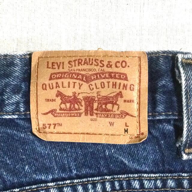 Levi's(リーバイス)のLevi’s 577★レディースデニム★ダメージジーンズ★米国製★W−約76㎝ レディースのパンツ(デニム/ジーンズ)の商品写真