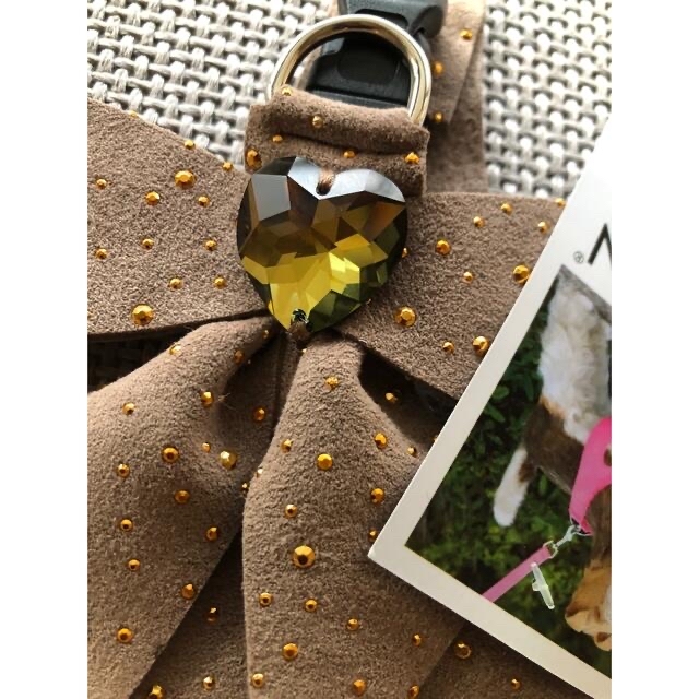 スーザンランシー ハーネス リード ハート スワロフスキー 新品 FAWN