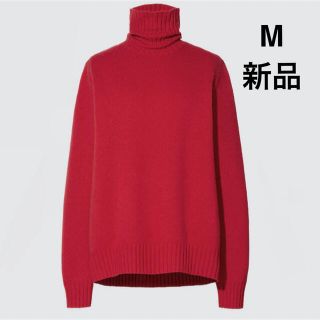 ユニクロ(UNIQLO)のミドルゲージカシミヤブレンドタートルネックセーター(ニット/セーター)