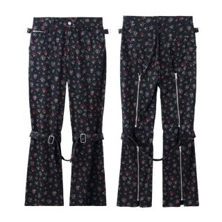 エックスガール(X-girl)のX-girl FLORAL BONDAGE PANTS(カジュアルパンツ)