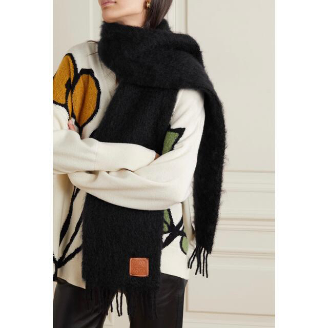 LOEWE - 希少!新品未使用!大人気ロエベ マフラー ブラックの通販 by